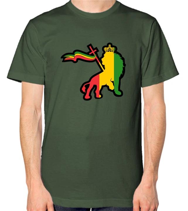 Lion T-Shirt Men Ladies Unisex Conquer Rasta Reggae Rastafarian Top XXL
