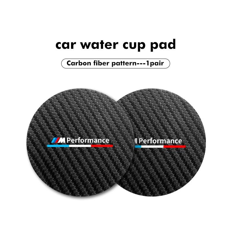 2pcs Car Coaster Water Cup Holder Anti-Slip Pads Accessories For BMW Performance M Alpina iX iX1 iX2 iX3 iX4 iX5 iX7 F11 E30