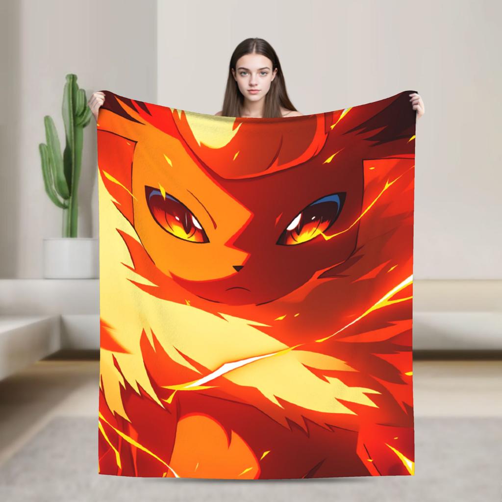 Flareon Blanket Quality Warm Soft Throw Blanket Winter Girls Boys Living Room Aesthetic Bedspread