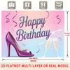 Party Backdrop Birthday Purple Photo Booth Background Front Door Decor