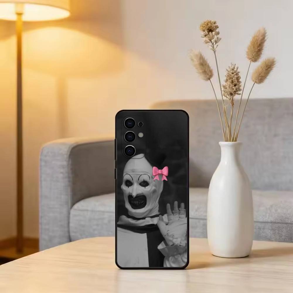 T-Terrifier H-Horror C-Clown Phone Case For Samsung S25,S24,S21,S22,S23,S30,Ultra,S20,Plus,Fe,Soft Silicone Black Cover