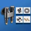 Dual Control Washing Machine Faucet Automatic Water Stop Angle Valve  Bathroom