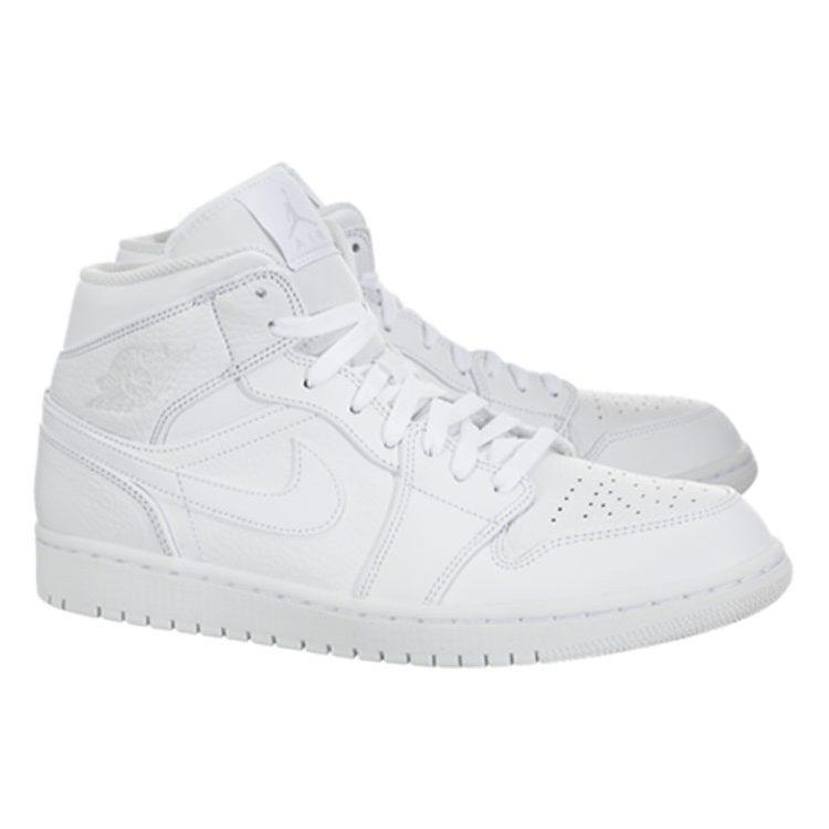 Jordan 1 Mid Triple White 2018 554724-109