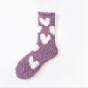 Medium tube winter thickened coral fleece thermal stockings cute cotton socks sleep socks home floor socks