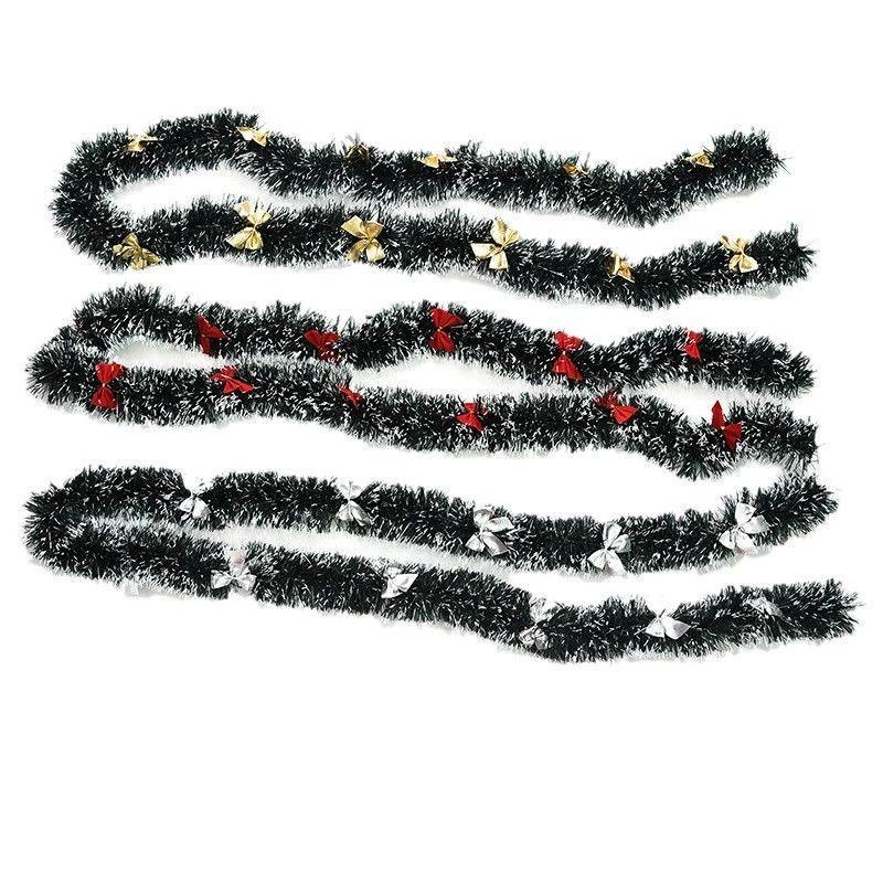 2m Dicke 65ftx90mm Lametta Weihnachtsbaumschmuck Weihnachtsgirlande Schleife
