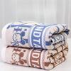 34 X 74cm Cute Cotton Hand Towels Pack of 2, Cartoon Animal Soft Towel for Women Girls, 100% Cotton Cherry Decorative Towels for Bathroom
