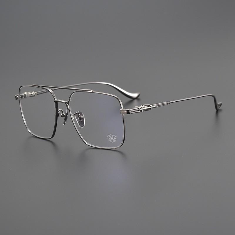 Unisex Metal Full Rim Square Eyeglass Frames Prescription Lenses Blue Light Blocking