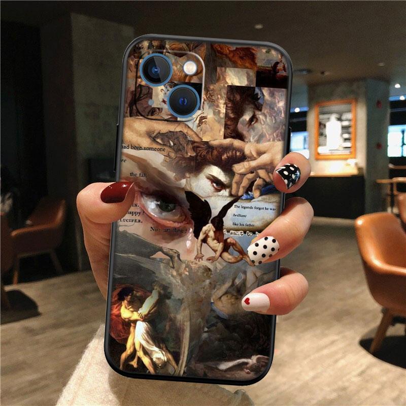 IK31 Fresko Adam Skulptur Engel Neue High-End Muschel Handyhülle für Redmi Note 13 14 Pro+ Plus A3 A3X 13X 13C 13R 14S 14C 14R