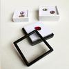 15Pcs Compact 3Cm Square Jewelry Storage Boxes With Clear Covers And PU Padding For Secure Gems Protections