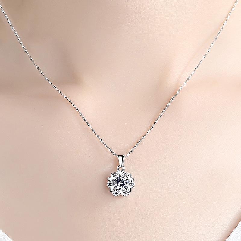 Snowflake Necklace for Women, Fashionable Temperament, Personalized Short Pendant, Collarbone Chain, Neck Chain