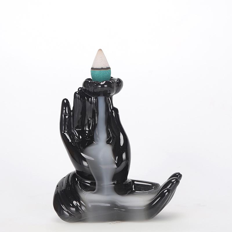 Multiple Styles Ceramic Backflow Incense Burner for Home, Office, Tea Room, with Backflow Incense Cones