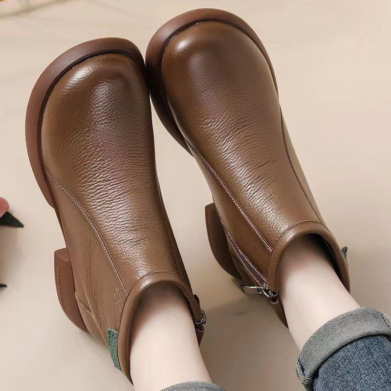 Retro Elegant Style Fashionable Women's Short Boots Autumn and Winter New Casual Versatile Soft Sole Comfortable Martin Boots Women