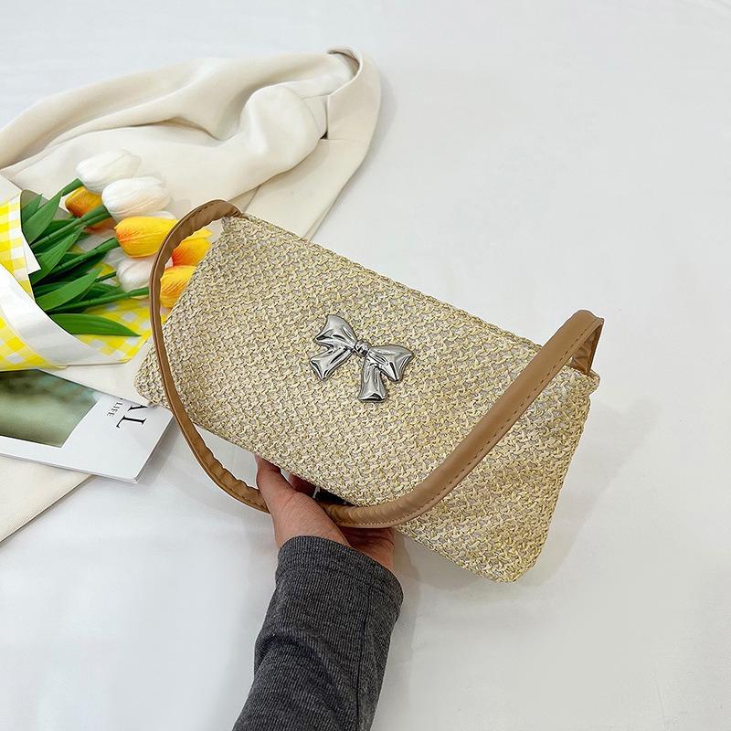 Woven Bag Women's New Fashion Bucket Bag Straw Bag Versatile Large Capacity Shoulder Oblique Span Bag