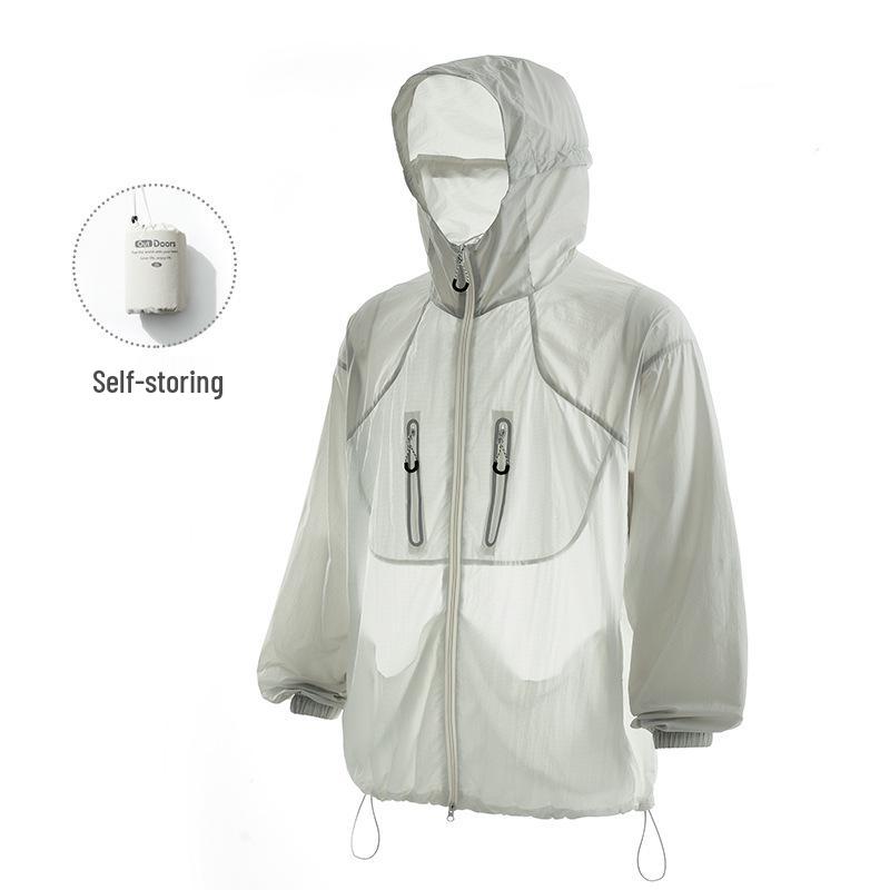 Men's UPF100+ Ice Silk Sun Protection Jacket - Cooling & Anti-UV Summer Wear.