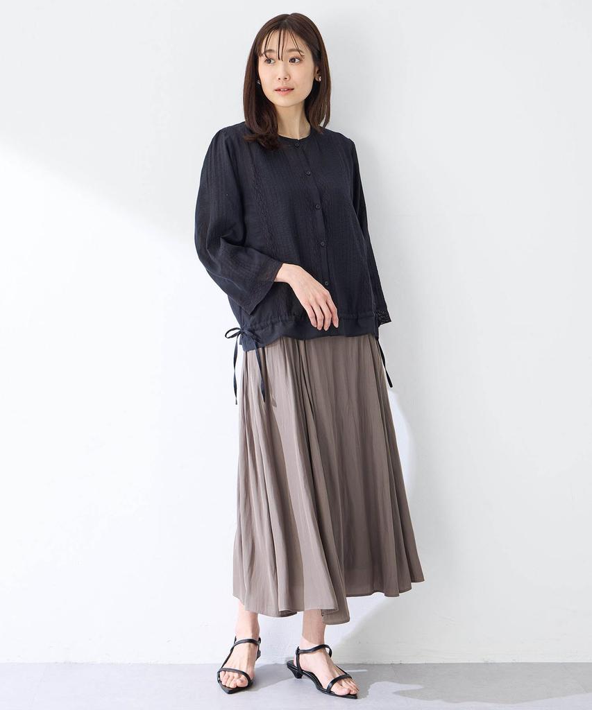 Petit Honfleur Spitze Kordelzug Bluse Schwarz Damen 523264,