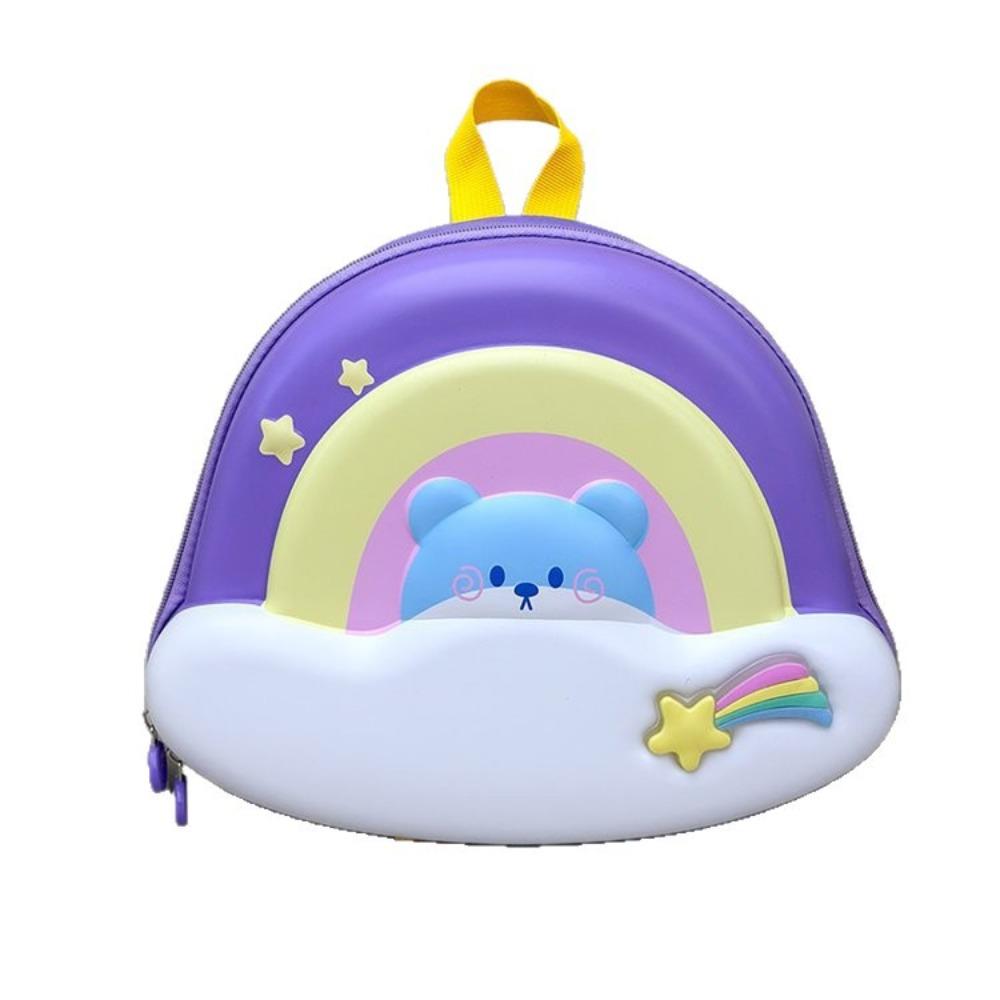New kindergarten schoolbag Korean version of foreign style rainbow bear backpack cute EVA hard shell backpack