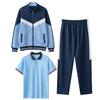 Primary School Spring/Autumn Sportswear: 3-Piece POLO Set with Summer Short Sleeve Garden/Class Uniforms