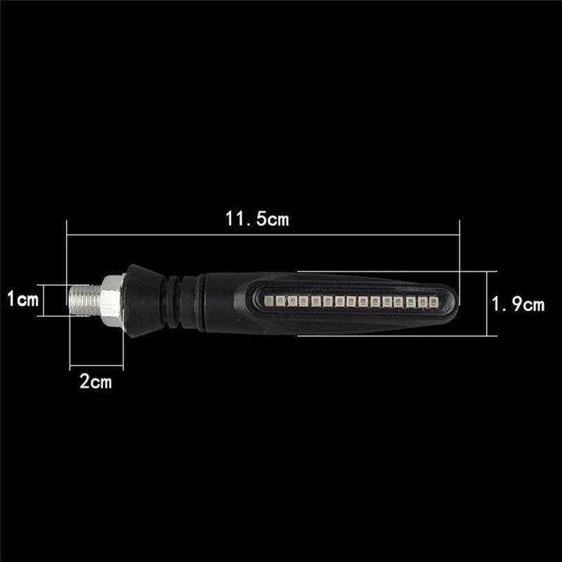 Authentic Motorcycle LED Lights High Bright Turn Signal Indicator Lights Front Rear White Day Running Lights Flowing Brake Lamps