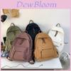 Shoulder Backpack School Handbag Universal Large Capacity Solid Color Simple