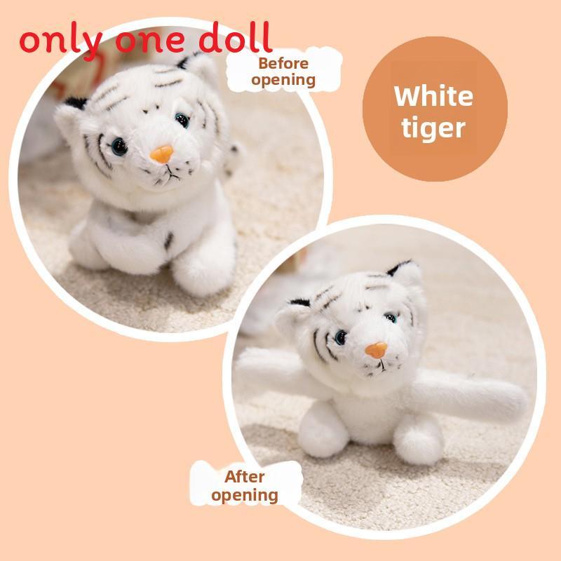 Soft Plush Tiger Wristband Toy With Pp Cotton For Kids Play And Gift