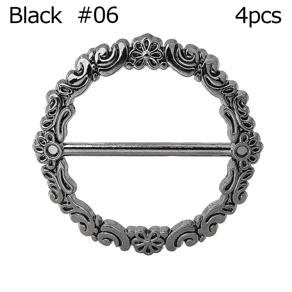 

4Pcs Versatile T-Shirt Clip Silk Clasp Clips Scarf Buckle Shawl Buckle Waist Buckle Scarf Ring