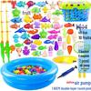 58-Piece Luminous Magnetic Fishing Toy Set for Kids - Round Pool Design