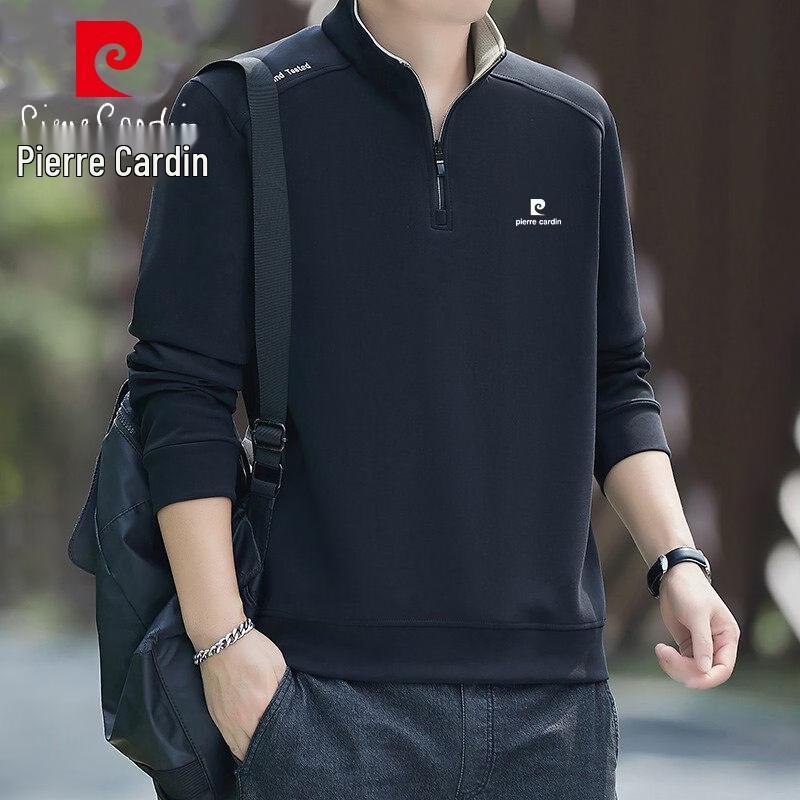 Pierre Cardin Men's Stand Collar Pullover Sweatshirt