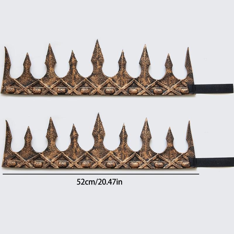 Medieval Vintage King Crowns With Crescents Designs Cosplay Accessory Headwear Crownpiece For Men and Kids School Event