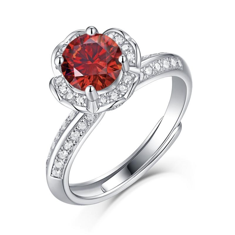 Bague Ringen Set Argint S925 1ct Moissanite Handstick Stil Floral Cadou Moda Femei Bijuterii Inel de viață