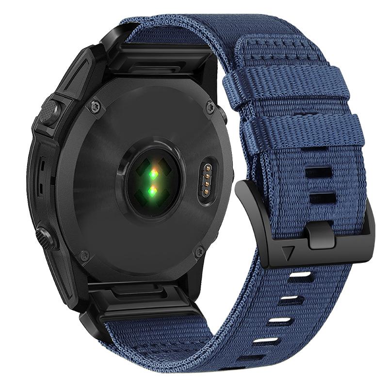 Robustes Nylon-Armband Quick Fit 22 26mm Band für Garmin Fenix 8 47mm 51mm/Fenix 8Pro 6 6X 7 7X Pro 5 5X Verstellbares Uhrenarmband Strap
