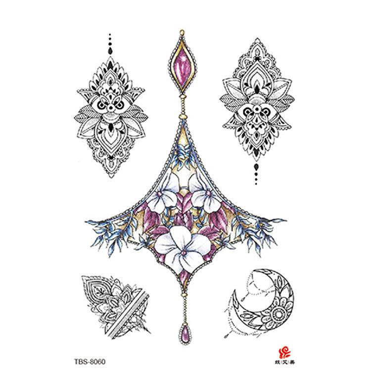 High Quality Waterproof Women's Sexy Flower Animal Tribal Temporary Body Art Tattoos Tattoo Stickers
