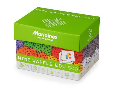 Klocki Edukacyjne Marioinex Mini Waffle Edu 500 Elementów Dla 4-Latka Wspierające Motorykę