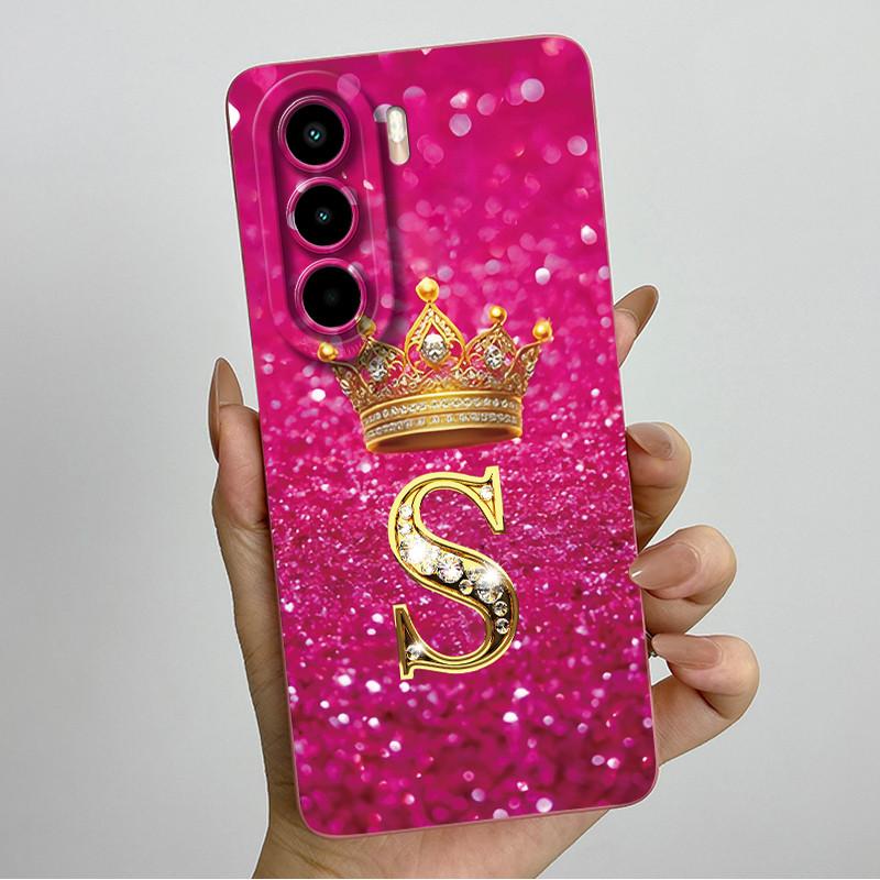 For Itel Power 70 P673L P70 Case Luxury Crown Letters Couple Soft Phone Cases For Itel Power70 P 70 Camera Protection Back Cover