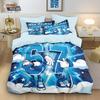 Fun Whimsical Number 67 Digital Printed 3PC Duvet Cover with Pillowcases Novelty Queen King Size Comforter Unique Bedroom Decor