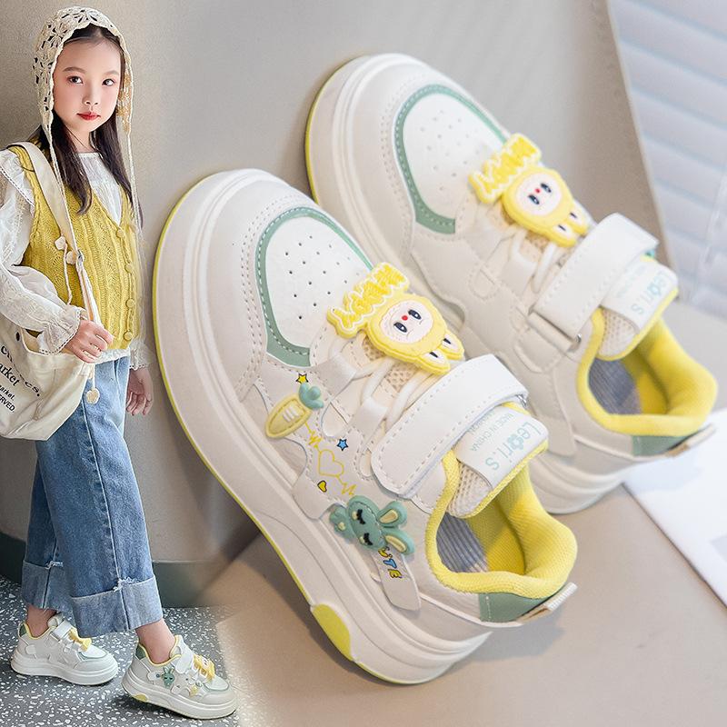 Girls' Velcro Cartoon Casual Shoes Student Sports Shoes Boys' Non-slip Shoes
