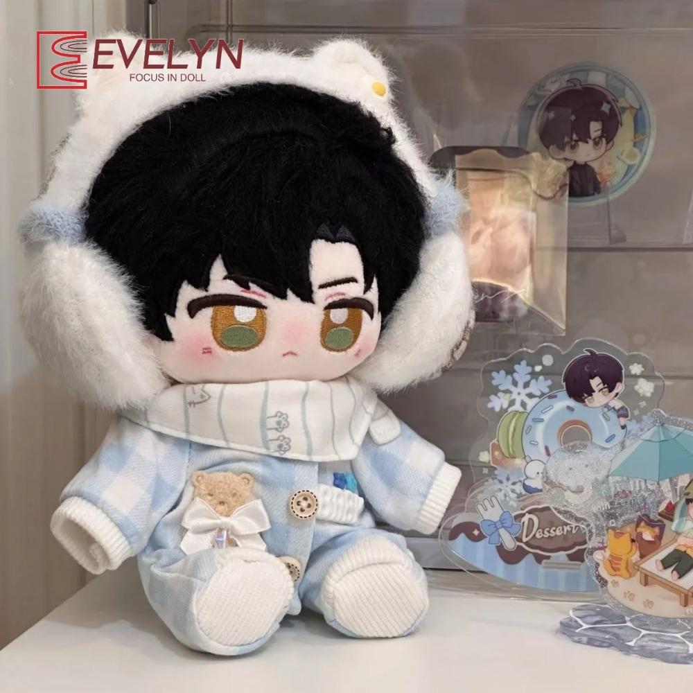 Ropa de Conjunto de Accesorios para Muñeca Mini de 20 CM Evelyn Para Juego Love and Deepspace Zayne Li Shen Fans de Ídolos Orejeras de Felpa Ropa Regalo