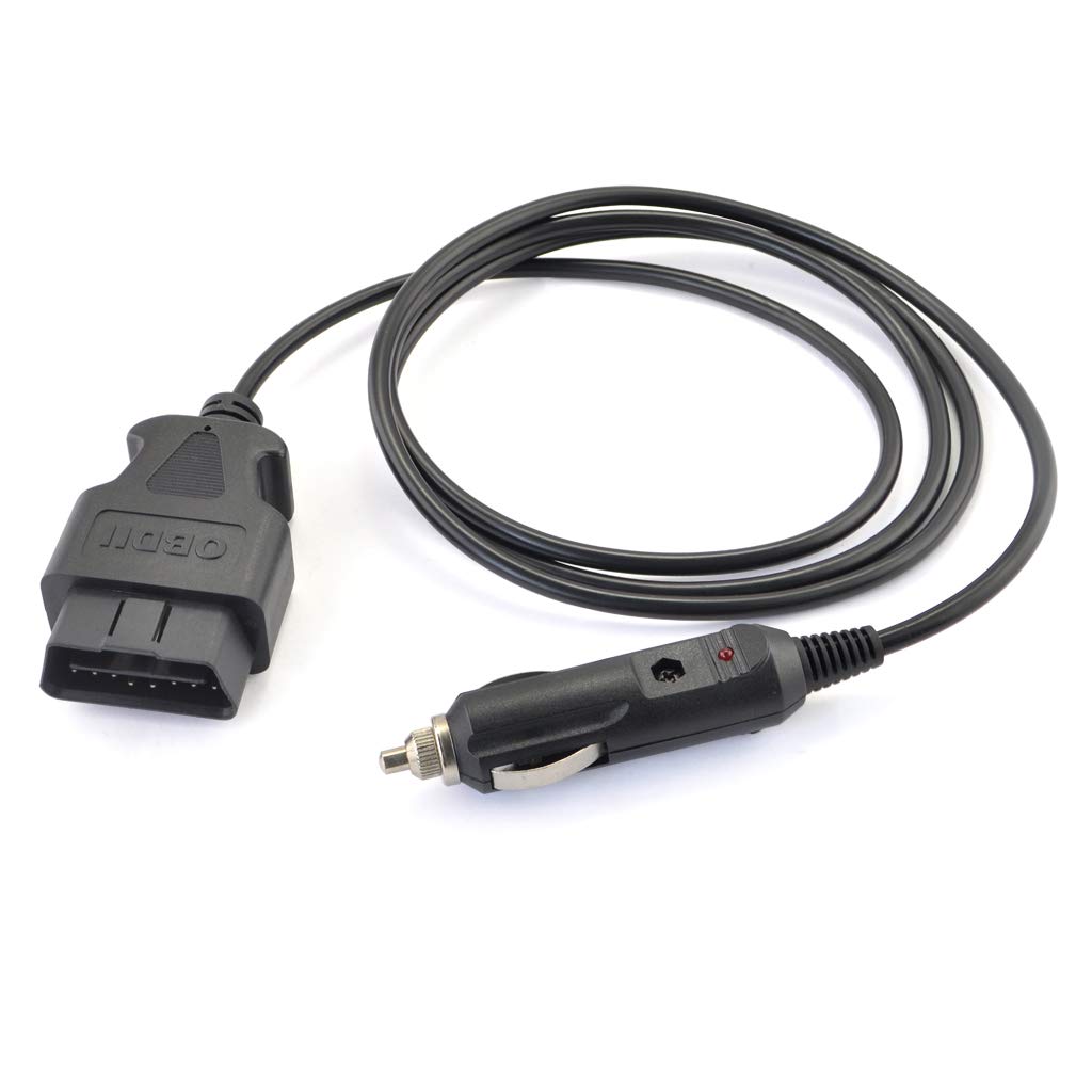 OLLGEN 1.5m/5ft Car OBDII Vehicle ECU Emergency Power Cable Car Memory Saving DC Power OBD Male Connector Cable Adapter