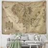 Antyczna mapa skarbów piratów gobelin ścienny wiszący hipisowski gobelin boho dekoracyjny dywan Golden Island dekoracja akademika