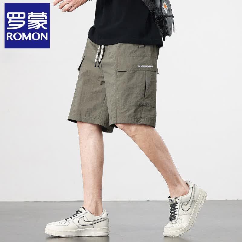 ROMON Men's Quick-Dry Ice Silk Cargo Shorts
