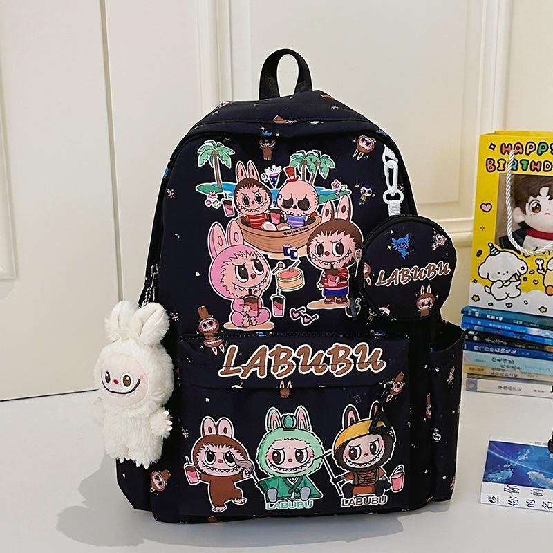 Labubu Kinderrucksack Schultasche Schüler Schultasche Leichter Niedlicher Rucksack Mode Cartoon Rucksack