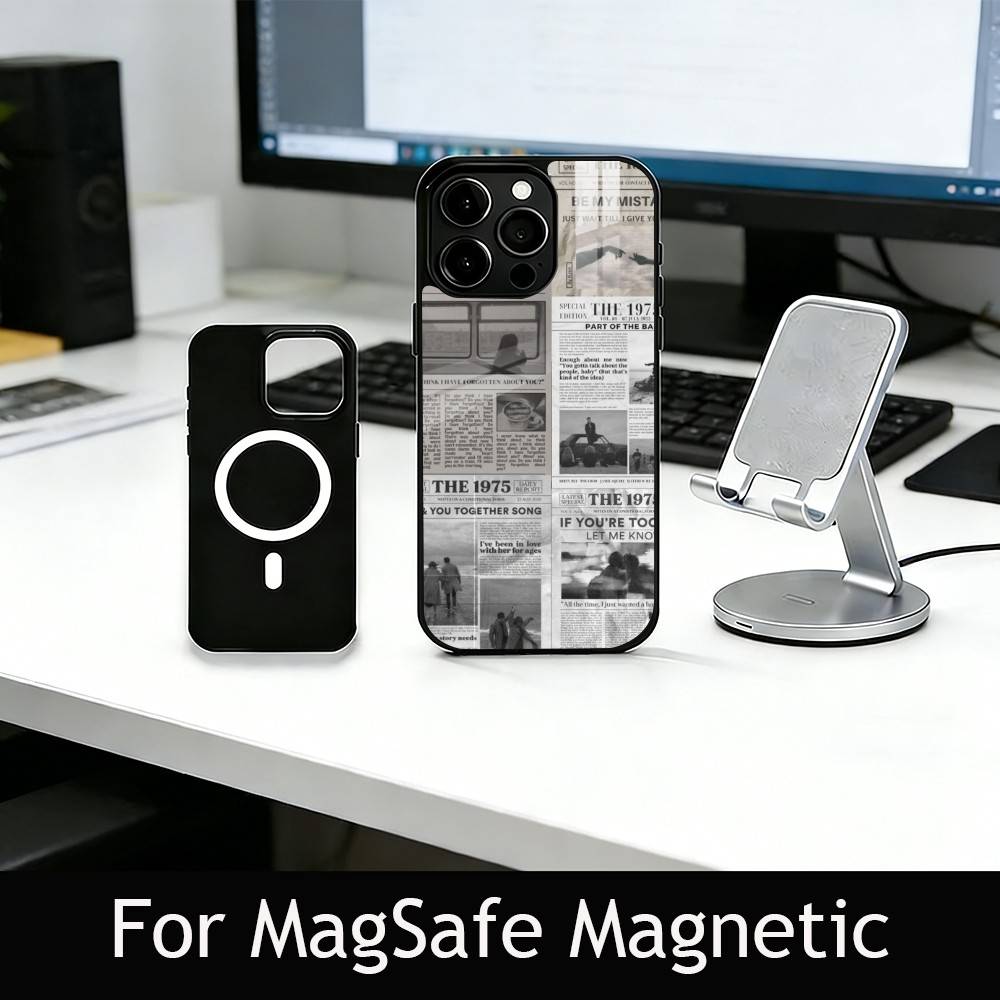 Vintage Newspaper Print Phone Case For iPhone17,16,15,14,13,12,11 Plus,Pro Magnetic For Magsafe Wireless Charging
