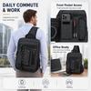 Cross Body Bag for Men: Large Canvas Sling Backpack Messenger Bag Fits 15.6 Inch Laptop for Work Commute