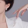 Light luxury elegant temperament flower earrings high-end flower basket copper gold-plated pearl earrings