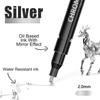 Chrome Mirror Marker Pen 2.0mm Waterproof Ink DIY Reflective Paint Pen Gold Silver Copper Marker Craft Model Painting Art Marker