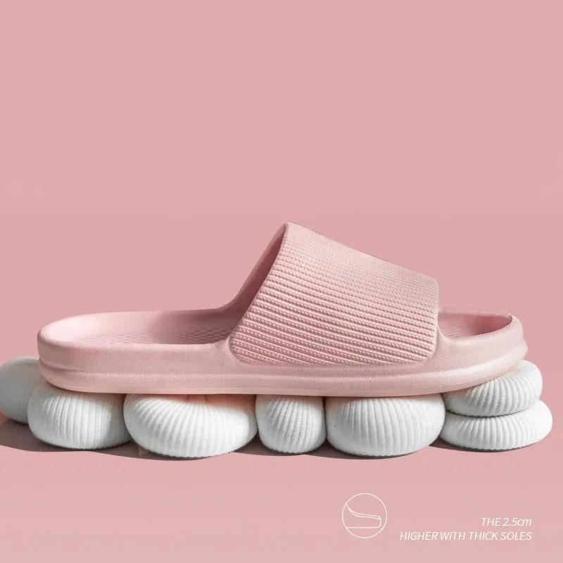 WTEMPO Velké pantofle Pánské léto Plochý podpatek Silná měkká podešev EVA Jednobarevné pruhované pár Pantofle Vnitřní koupelna Protiskluzové Dámské pantofle