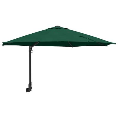 Garden Sun Umbrella Green 248 X 248 X 148 Cm Polyester and Steel