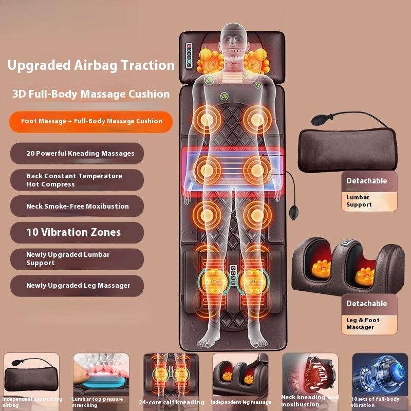 Full body mattress mattress Household cervical massage instrument Electric shoulder neck waist back cushion