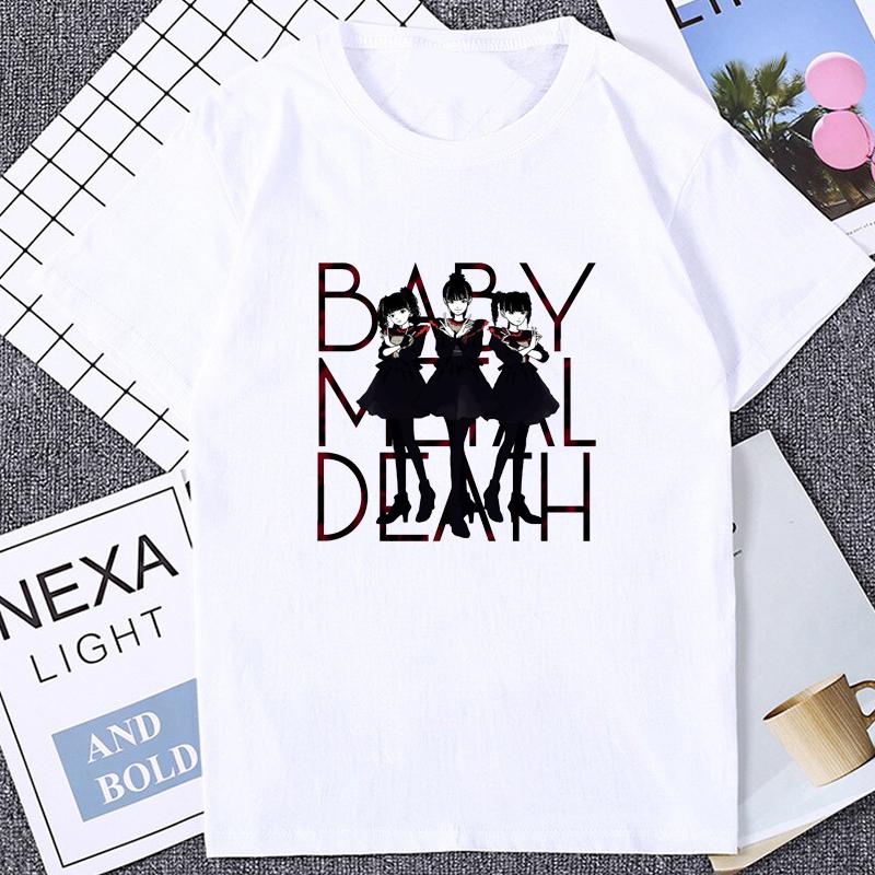 BABYMETAL Rock Band Kawaii T-shirt Street Hip Hop Harajuku Tshirt Fashion Cartoon T Shirt Sakura Waifu Tees