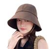 Can Tie Ponytail Bucket Hat Versatile Sunscreen Sun Hat Wholesale Spring and Summer Big Head Circumference Hat Women's Bucket Hat
