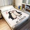 VIKAMA Penguin Couple Blanket, Wedding Anniversary Blanket, Valentine's Day Gift, Birthday Gift, Soft And Washable